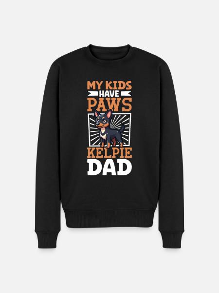 Australian Kelpie Dad - Men's Premium Organic Jumper - black