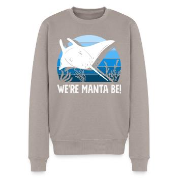 Ocean Animal Diving Stingray Mantarochen - Männer Premium Bio Pullover - Taupe - Vorne - Nico (187cm)