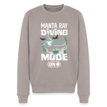 Ocean Animal Diving Stingray Mantarochen - Männer Premium Bio Pullover - Taupe - Vorne - Nico (187cm)