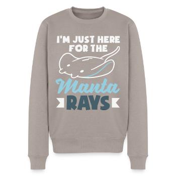 Ocean Animal Diving Stingray Mantarochen - Männer Premium Bio Pullover - Taupe - Vorne - Nico (187cm)