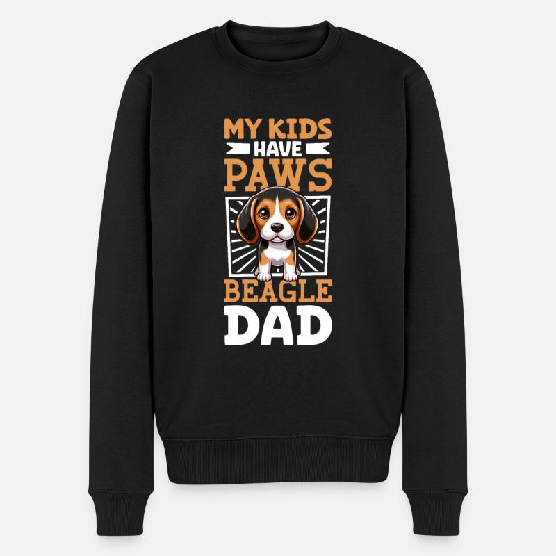 Papa Beagle - Pull Premium bio Homme - noir