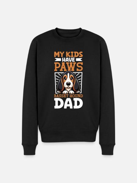 Basset Hound Dad - Men's Premium Organic Jumper - black