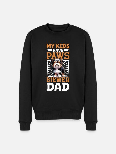 Biewer Terrier Dad - Men's Premium Organic Jumper - black