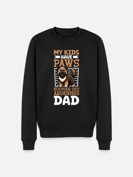 Bouvier des Ardennes Papa - Men's Premium Organic Jumper - black