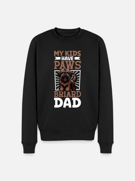 Briard Papa - Men's Premium Organic Jumper - black