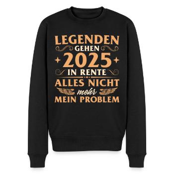 Ruhestand Legenden gehen 2025 in Rente - Männer Premium Bio Pullover - Schwarz - Vorne - Nico (187cm)