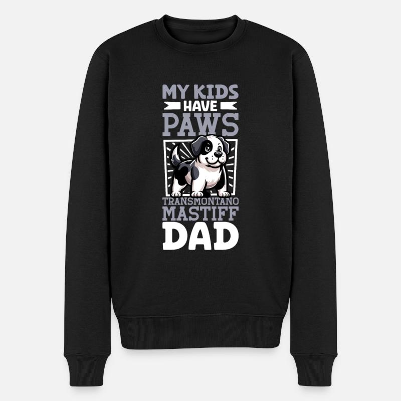 Transmontano Papa - Männer Premium Bio Pullover - Schwarz
