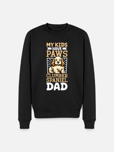 Clumber Spaniel Dad - Men's Premium Organic Jumper - black