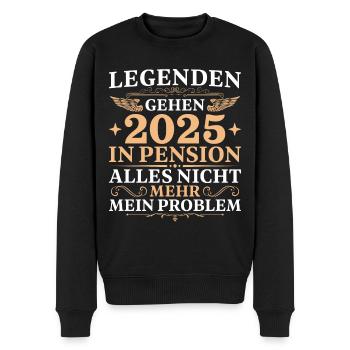 Pensionär 2025 Legende in Pension - Männer Premium Bio Pullover - Schwarz - Vorne - Nico (187cm)