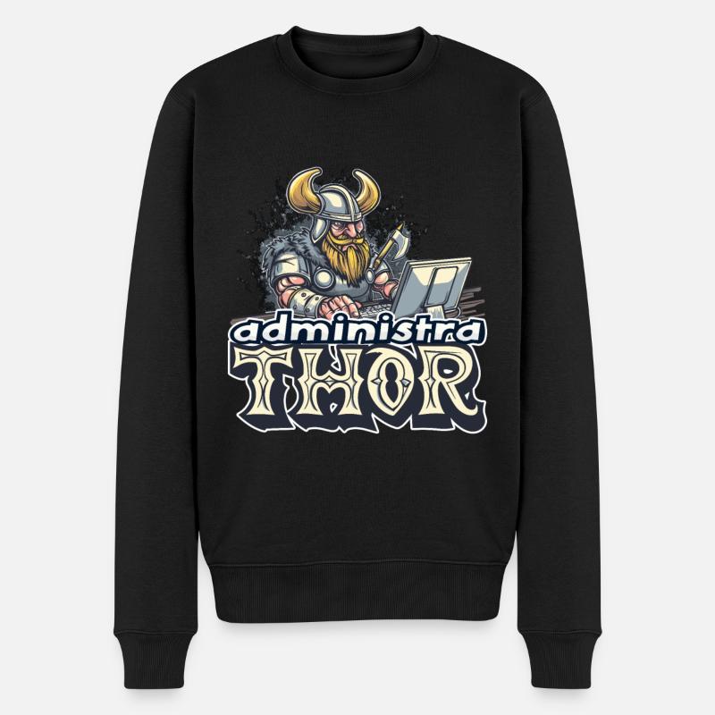 Viking Databaseadministra-thor Nerdy - Men's Premium Organic Jumper - black