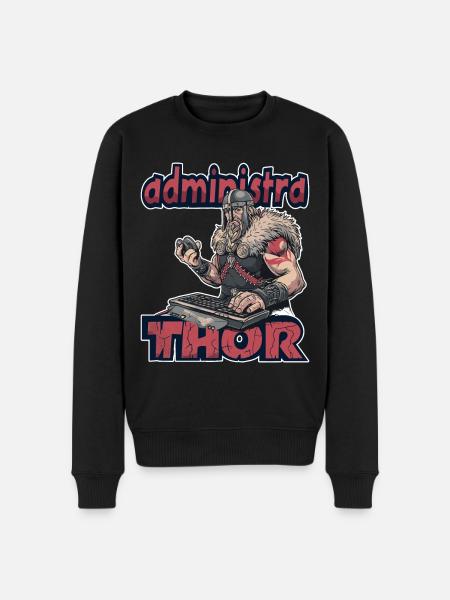 Viking Databaseadministra-thor Nerdy - Männer Premium Bio Pullover - Schwarz