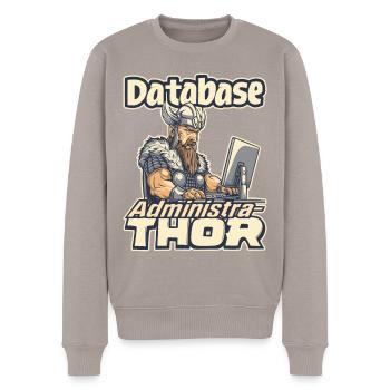 Viking Databaseadministra-thor Nerdy - Men's Premium Organic Jumper - taupe - Front - Nico (187cm)
