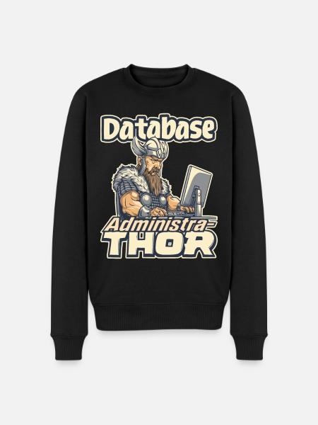 Viking Databaseadministra-thor Nerdy - Männer Premium Bio Pullover - Schwarz