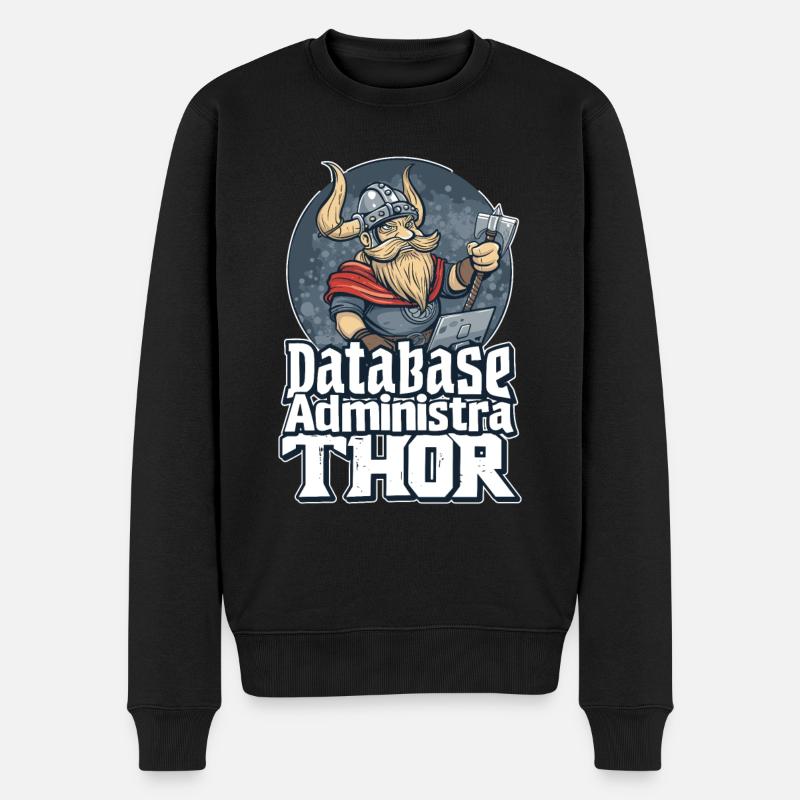 Viking Databaseadministra-thor Nerdy - Men's Premium Organic Jumper - black