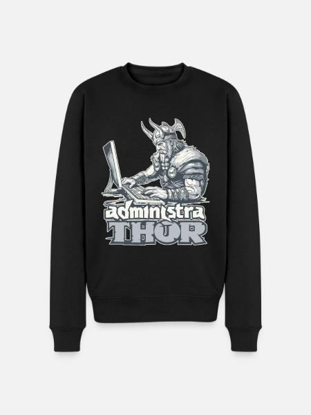 Viking Databaseadministra-thor Nerdy - Männer Premium Bio Pullover - Schwarz