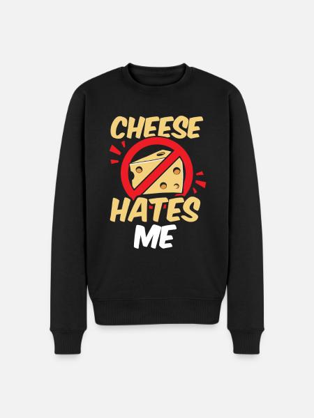 Laktosetolerant Oder Laktoseintolerant - Männer Premium Bio Pullover - Schwarz