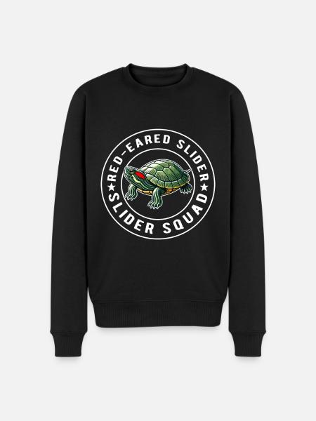 Turtle Red-eared Turtle - Men's Premium Organic Jumper - black