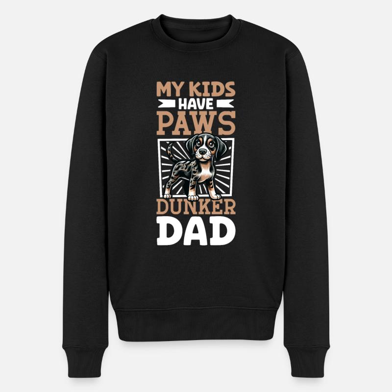 Dunker Papa - Männer Premium Bio Pullover - Schwarz