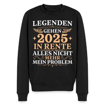 Ruhestand 2025 Legende in Rente - Männer Premium Bio Pullover - Schwarz - Vorne - Nico (187cm)