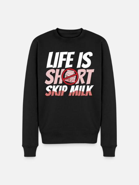 Laktosetolerant Oder Laktoseintolerant - Männer Premium Bio Pullover - Schwarz