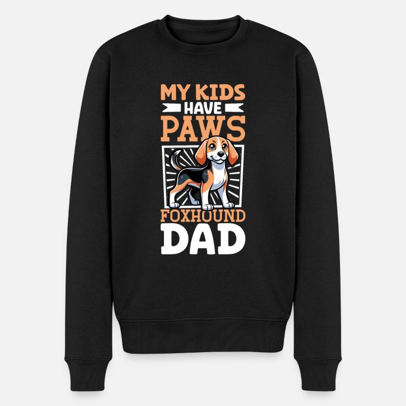 Papa foxhound anglais - Pull Premium bio Homme - noir