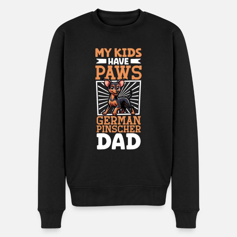 Deutscher Pinscher Papa - Männer Premium Bio Pullover - Schwarz