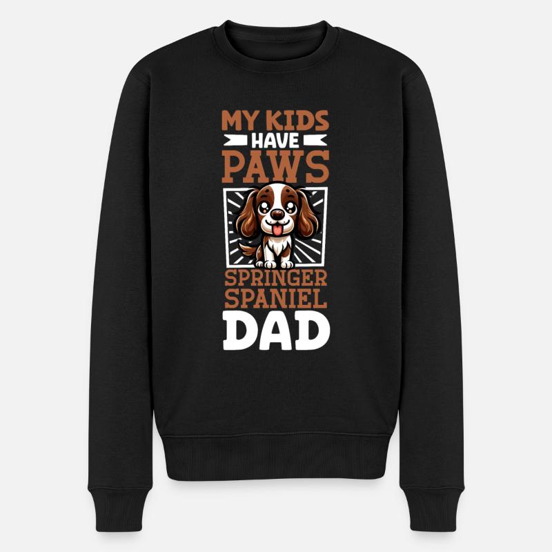 English Springer Spaniel Dad - Men's Premium Organic Jumper - black