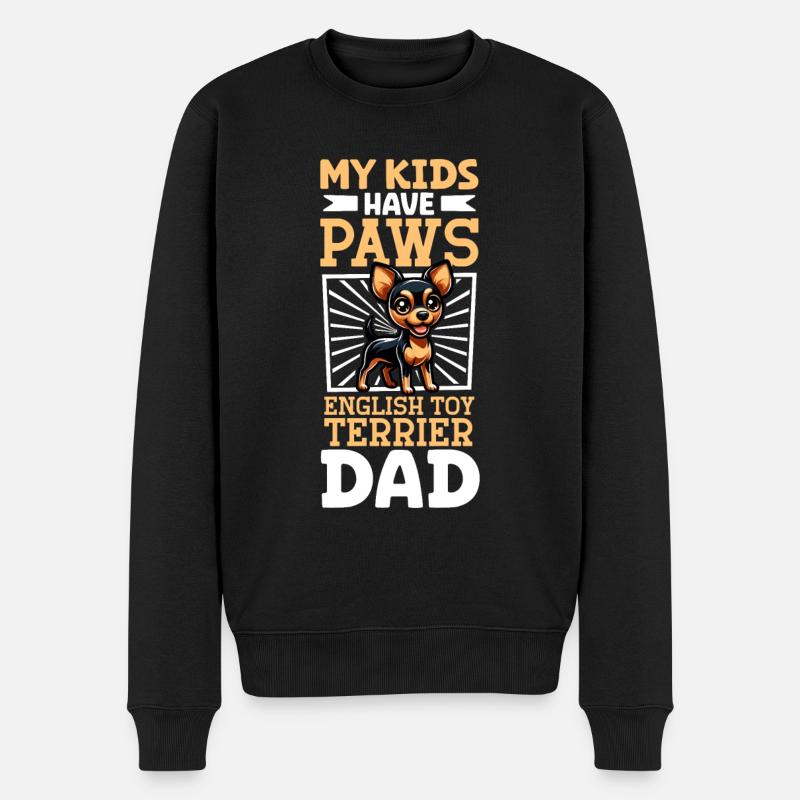 Terrier jouet anglais papa - Pull Premium bio Homme - noir