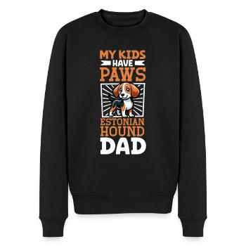 Estnische Bracke Papa - Männer Premium Bio Pullover - Schwarz - Vorne - Nico (187cm)