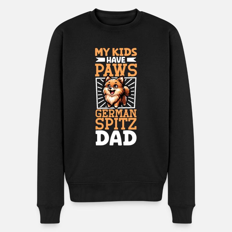 German Spitz Dad - Men's Premium Organic Jumper - black