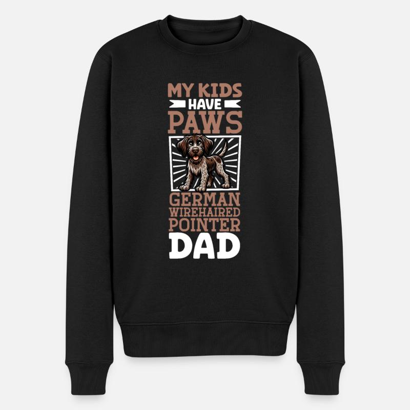 Papa allemand à poil dur - Pull Premium bio Homme - noir