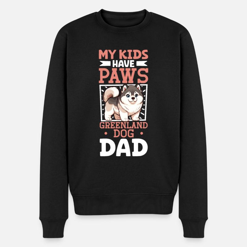 Chien du Groenland Papa - Pull Premium bio Homme - noir