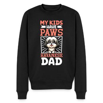 Papa bichon havanais - Pull Premium bio Homme - noir - Devant - Nico (187cm)
