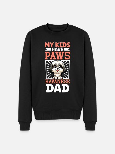 Havanese dad - Men's Premium Organic Jumper - black