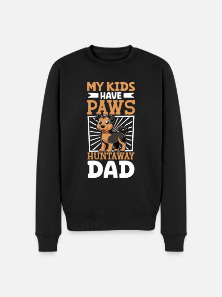 Huntaway Dad - Men's Premium Organic Jumper - black