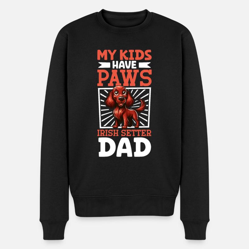 Irish Red Setter Dad - Men's Premium Organic Jumper - black