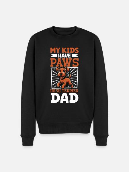 Irish Terrier Dad - Men's Premium Organic Jumper - black