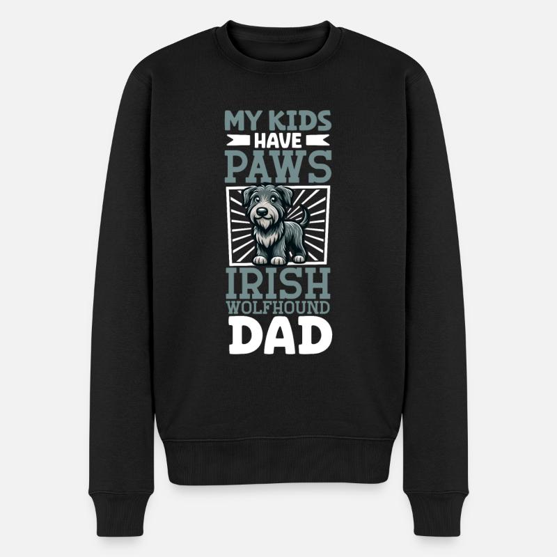 Papa lévrier irlandais - Pull Premium bio Homme - noir