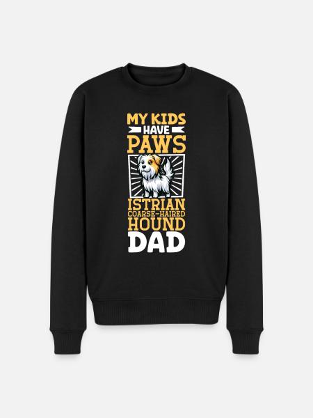 Rough-haired Istrian Hound Dad - Men's Premium Organic Jumper - black