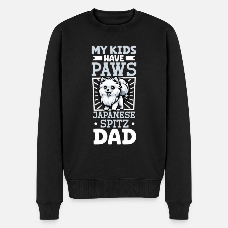 Papa Spitz japonais - Pull Premium bio Homme - noir