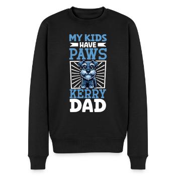 Kerry Blue Terrier Papa - Männer Premium Bio Pullover - Schwarz - Vorne - Nico (187cm)