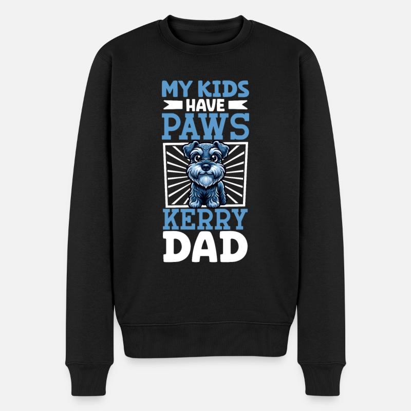 Kerry Blue Terrier Dad - Men's Premium Organic Jumper - black