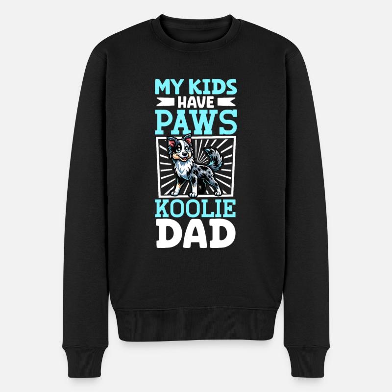 Koolie Dad - Men's Premium Organic Jumper - black