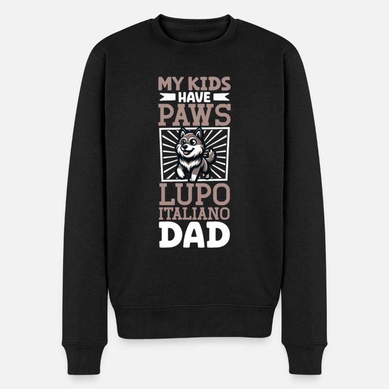 Lupo Italiano Papa - Pull Premium bio Homme - noir