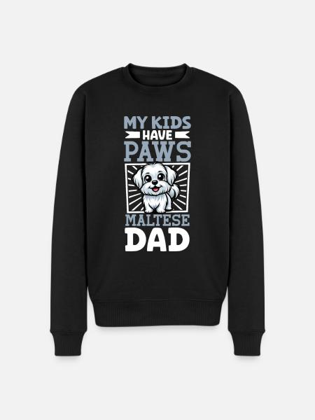 Maltese Dad - Men's Premium Organic Jumper - black