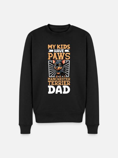 Manchester Terrier Dad - Men's Premium Organic Jumper - black