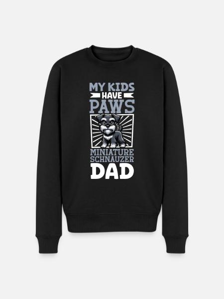 Miniature Schnauzer Dad - Men's Premium Organic Jumper - black