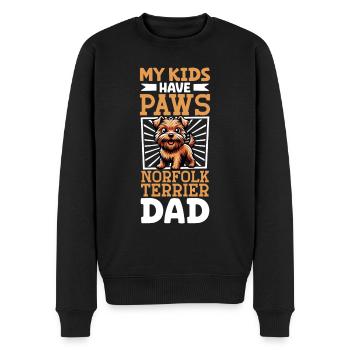 Norfolk Terrier Papa - Männer Premium Bio Pullover - Schwarz - Vorne - Nico (187cm)