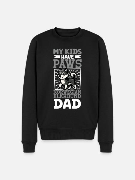 Norwegian Elkhound Dad - Men's Premium Organic Jumper - black