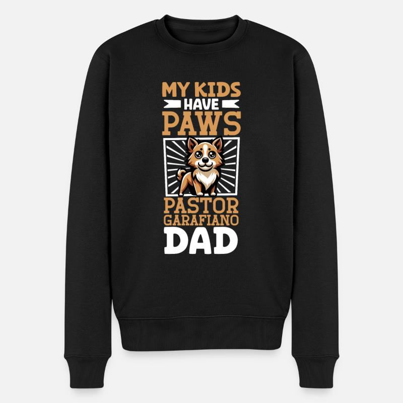Pastor Garafiano Papa - Männer Premium Bio Pullover - Schwarz